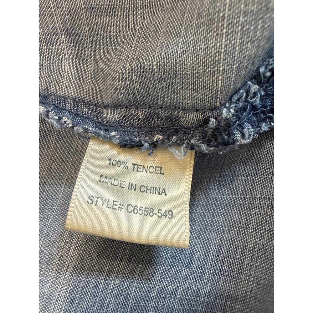 Cloth & Stone Anthro Chambray Shirt Dress XS Button Front Tunic - Picture 7 of 8
